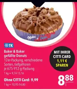 CITTI Markt Baker & Baker gefüllte Donuts Angebot