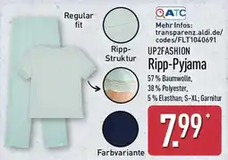 Aldi Nord UP2FASHION Ripp-Pyjama Angebot