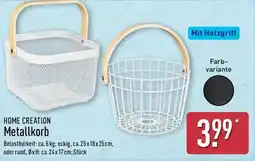 Aldi Nord HOME CREATION Metallkorb Angebot