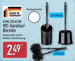 Aldi Nord HOME CREATION WC-Garnitur/-Bürsten Angebot