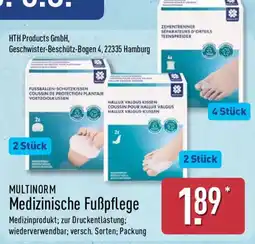 Aldi Nord MULTINORM Medizinische Fußpflege Angebot