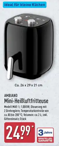 Aldi Nord AMBIAINO Mini-Heißluftfritteuse Angebot