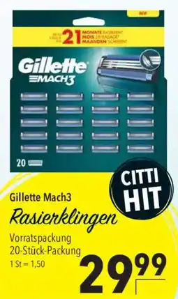CITTI Markt Gillette Mach3 Rasierklingen Angebot