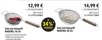 CITTI Markt Sieb mit Holzgriff MADERO, 16 cm Angebot