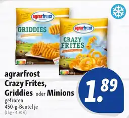 Nah & Frisch agrarfrost Crazy Frites, Griddies oder Minions Angebot