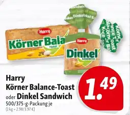Nah & Frisch Harry Körner Balance-Toast Angebot