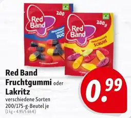 Nah & Frisch Red Band Fruchtgummi oder Lakritz Angebot