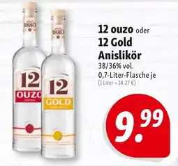Nah & Frisch 12 Ouzo oder 12 Gold Anislikör Angebot
