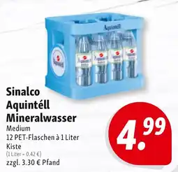Nah & Frisch Sinalco Aquintéll Mineralwasser Angebot