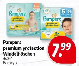 Nah & Frisch Pampers premium protection Windelhöschen Angebot