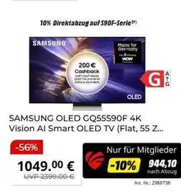 MediaMarkt SAMSUNG OLED GQ55S90F Angebot