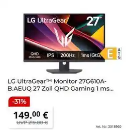 MediaMarkt LG UltraGear Monitor 27G610A-BAEUQ Angebot