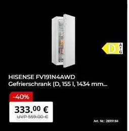 MediaMarkt HISENSE FV191N4AWD Angebot