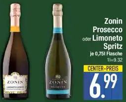E-Center Zonin Prosecco oder Limoneto Spritz Angebot