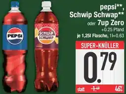 E-Center pepsi, Schwip Schwap oder 7up Zero Angebot