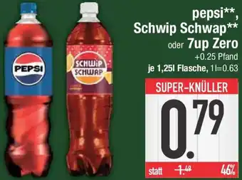 E-Center pepsi, Schwip Schwap oder 7up Zero Angebot