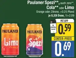 E-Center Paulaner Spezi, Cola oder Limo Angebot