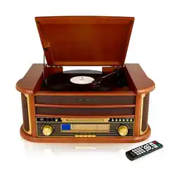 Netto Marken-Discount Denver MCR-50 Musiksystem für Vinyls, CDs und Kassetten, retro, braun Angebot