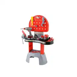 Netto Marken-Discount Polesie Kinderwerkstatt 43221 mit Elektroschrauber, Schraubendreher, Zubehör rot Angebot