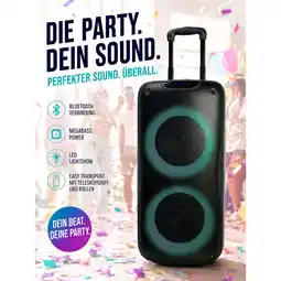 Netto Marken-Discount JTC-24 Mobile Party Power Box PB-829C, 40 Watt RMS Power mit LED Lichtanzeige, Trolleyfunktion Angebot
