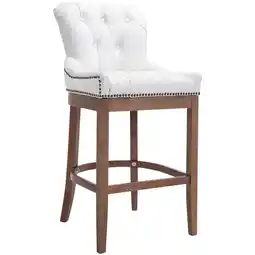 Netto Marken-Discount CLP Barhocker Lakewood Echtleder-Bezug I Gepolstert I Gestell Aus Hellem Holz Angebot