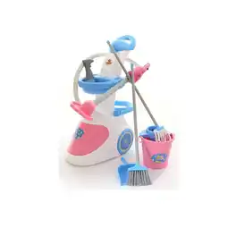 Netto Marken-Discount Polesie Spielzeug Putzwagen 59314 Staubsauger mit Sound, Eimer, Besen, Wischmopp rosa Angebot