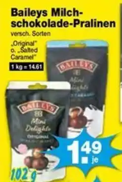 Krümet Sonderposten Baileys Milchschokolade-Pralinen Angebot