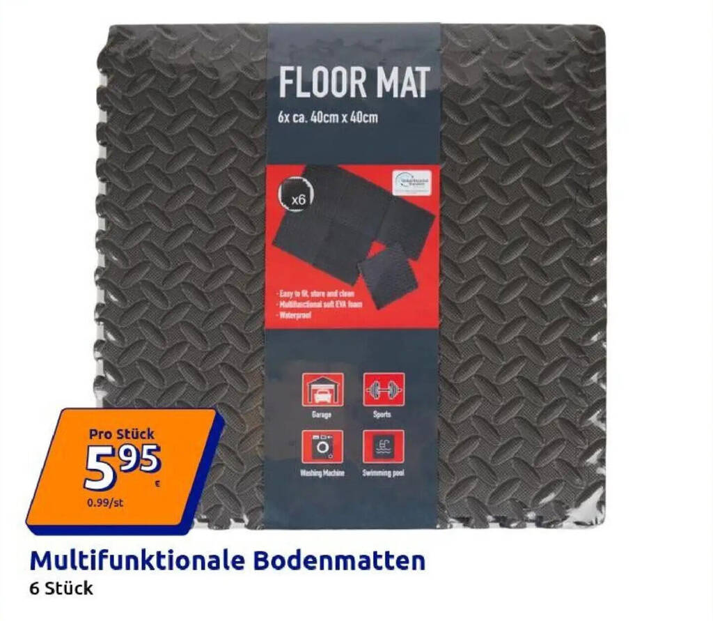 Multifunktionale Bodenmatten Angebot bei Action