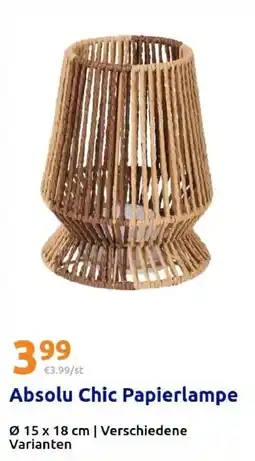 Action Absolu Chic Papierlampe Angebot