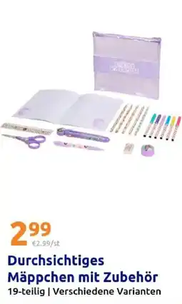 Action Durchsichtiges Mäppchen mit Zubehör Angebot