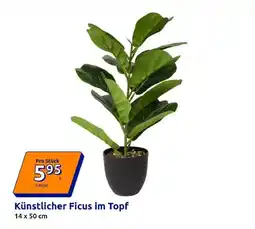 Action Künstlicher Ficus im Topf Angebot