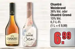 Profi Getränke Chantré Weinbrand oder Chantré Crème Angebot