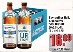 Profi Getränke Bayreuther Hell, Alkoholfrei oder Urstoff Angebot