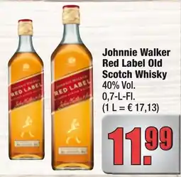 Profi Getränke Johnnie Walker Red Label Old Scotch Whisky Angebot
