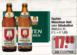 Profi Getränke Spaten Münchner Hell oder Alkoholfrei Angebot