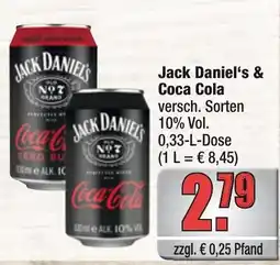 Profi Getränke Jack Daniel's & Coca Cola Angebot