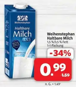 Markant Weihenstephan Haltbare Milch Angebot
