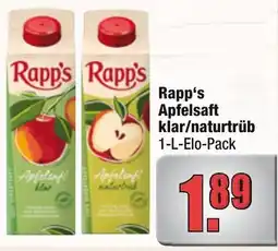 Profi Getränke Rapp's Apfelsaft klar/naturtrüb Angebot