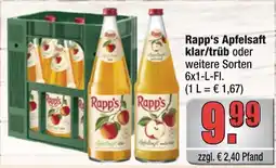 Profi Getränke Rapp's Apfelsaft Angebot
