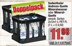 Profi Getränke Sodenthaler Andreas-Quelle Mineralwasser Angebot