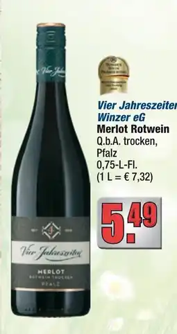 Profi Getränke Vier Jahreszeiten Merlot Rotwein Angebot