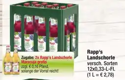 Profi Getränke Rapp's Landschorle Angebot