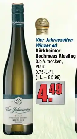 Profi Getränke Vier Jahreszeiten Winzer eG Dürkheimer Hochmesser Riesling Angebot