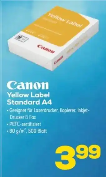 Euronics Canon Yellow Label Standard A4 Angebot