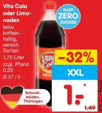 Netto Marken-Discount Vita Cola oder Limonaden Angebot