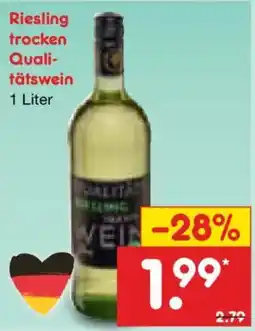 Netto Marken-Discount Riesling trocken Qualitätswein Angebot