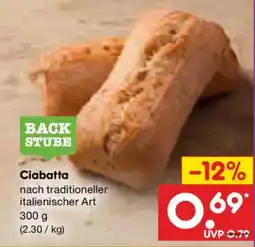 Netto Marken-Discount BACKSTUBE Ciabatta Angebot