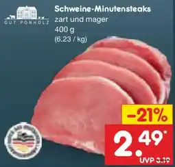 Netto Marken-Discount Schweine-Minutensteaks GUT PONHOLZ Angebot