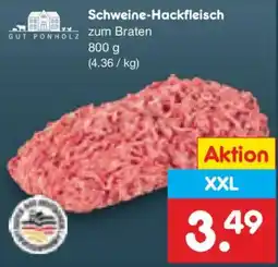 Netto Marken-Discount GUT PONHOLZ Schweine-Hackfleisch zum Braten Angebot