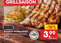 Netto Marken-Discount Schweine-Nackensteaks in Senf-Zwiebel-Marinade Angebot